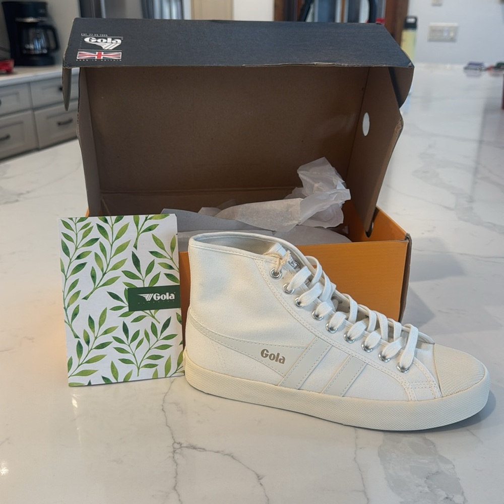 Gola Coaster High Sneakers in Off White - Picture 2 of 6
